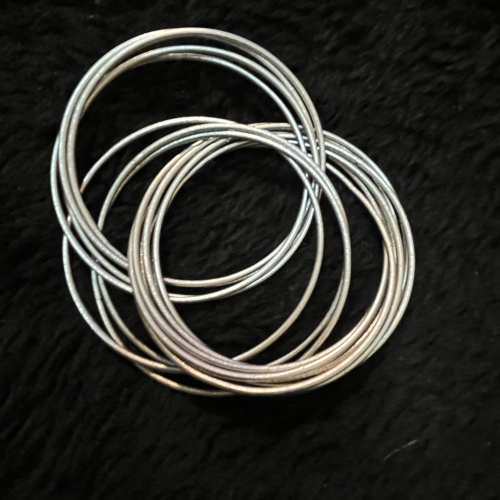 Silver Colored Attached Bracelets - image 8